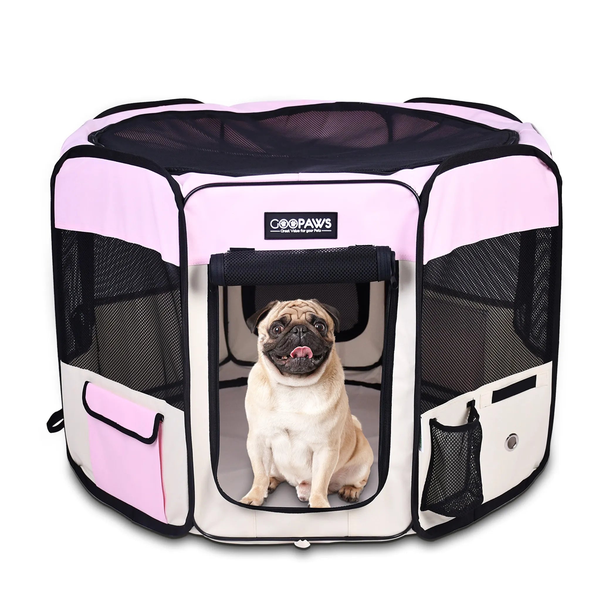 JESPET Portable Soft Pet Playpen – 36", 45", 61" | Indoor/Outdoor Dog, Puppy, Cat, Rabbit Exercise Kennel with Carry Bag
