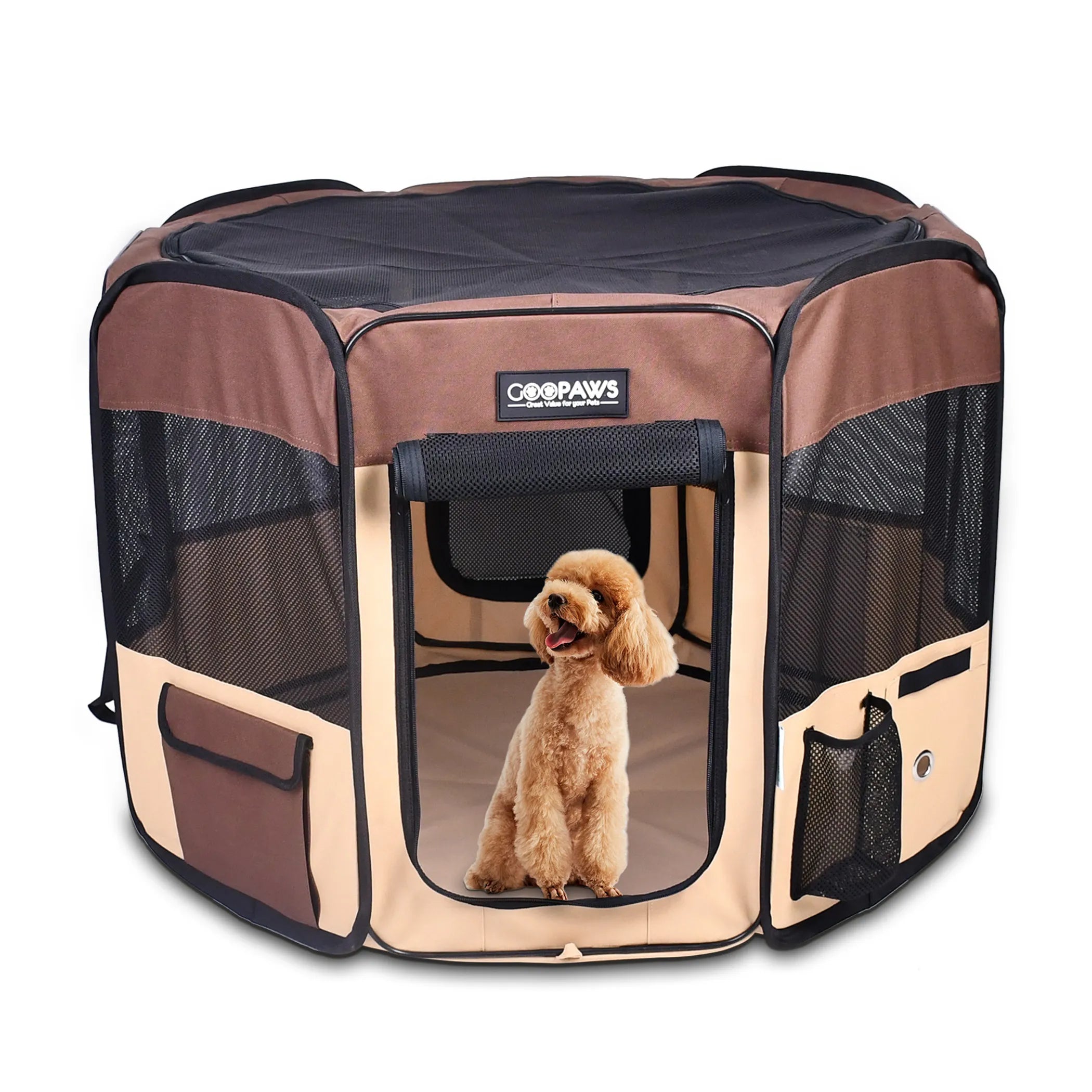 JESPET Portable Soft Pet Playpen – 36", 45", 61" | Indoor/Outdoor Dog, Puppy, Cat, Rabbit Exercise Kennel with Carry Bag