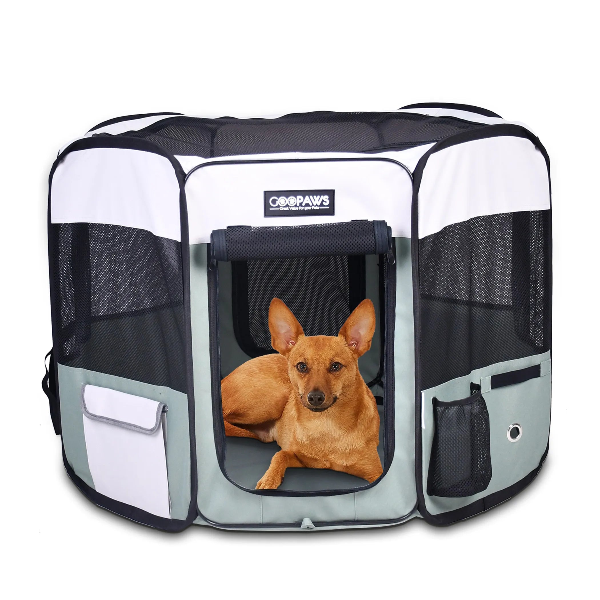 JESPET Portable Soft Pet Playpen – 36", 45", 61" | Indoor/Outdoor Dog, Puppy, Cat, Rabbit Exercise Kennel with Carry Bag
