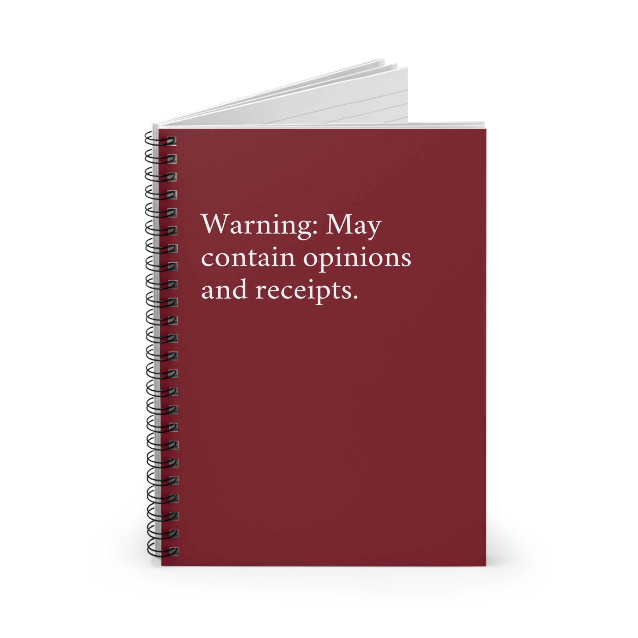 Spiral Notebook - Opinion and Receipts