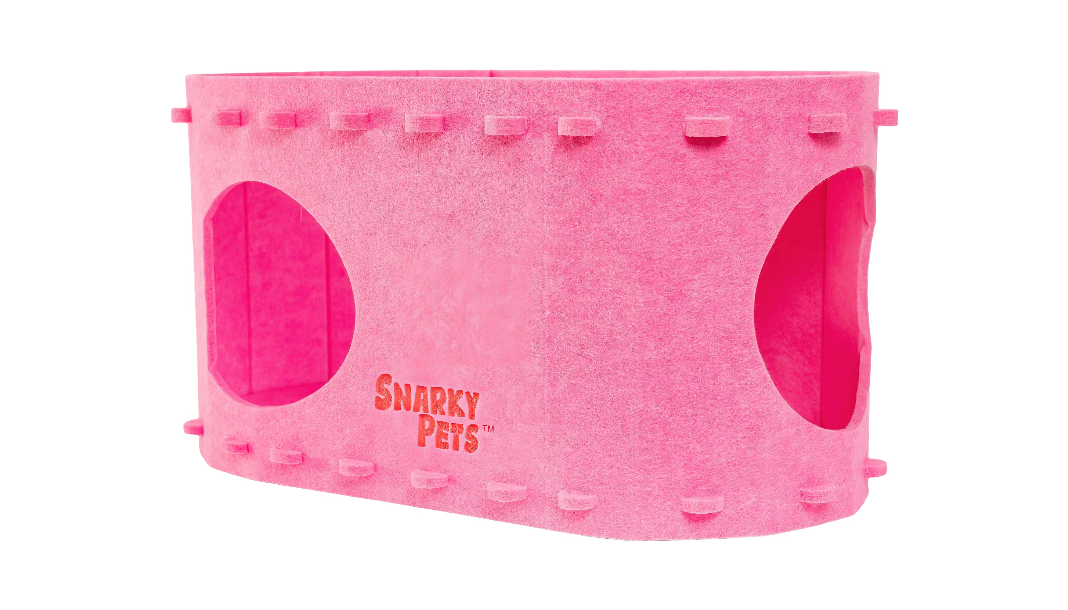 Tess & Liza Felt Cat Cave – Cozy Hideaway for Cats & Kittens | Eco-Friendly Felt Cat House | Durable & Spacious Cat Bed for Large Cats | Stylish Indoor Pet Furniture by Snarky Pets™ Brown